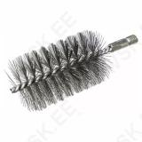 Tube Brush D50x100x160 crimped steel wire 0,30 stem wire 3,8 galvanized / single spiral external thread 1/2 BSW