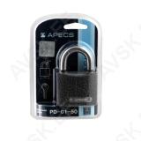 Padlock APECS PD-01-50, 3 keys, BLISTER