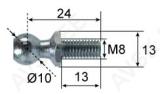Kuultihvt Ø10; L=24; M8