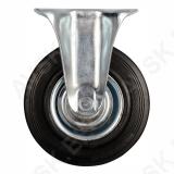 Fixed Caster W. Black Rubber 100mm