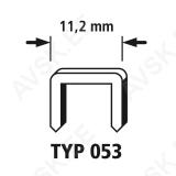 Broad Back Staples 6 mm, 2000 pcs, Extra Hard Steel, Type 053
