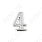 Uksenumber Nr.4 kroomitud 45mm