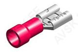Juhtmeotsik lapik "ema" punane 6.3x0.8mm 100tk m+
