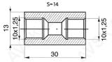 Piduritoru liide 2XM10X1,25 L=23