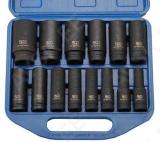 Impact Socket Set, Hexagon | 12.5 mm (1/2") Drive | 10 - 32 mm | 14 pcs.