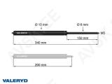 Gaasivedru Arctic L = 340 mm, L kokkusurutud = 200 mm, 125N, Ø15/6 mm, M5