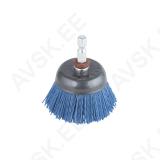 Nylon Wire Cup Brush, soft Ø50mm, Hexagon shank