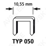 Broad Back Staples, 6 mm, 2000 pcs, Type 050