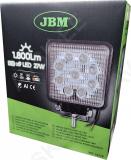 Töötuli 9-led kandiline "bright" 9-30v 27w 1800lm 6000k aluminium jbm