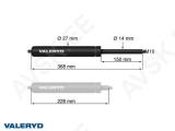 Gaasivedru Arctic L = 368 mm, L kokkusurutud = 228 mm, 2500N, Ø27/14 mm, M10