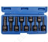 Impact Bit Socket Set | 12.5 mm (1/2") Drive | T-Star (for Torx) T20 - T70 | 9 pcs.