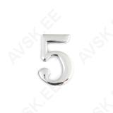 Uksenumber Nr.5 kroomitud 45mm