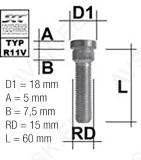 Tikkpolt tp12x1.50/47.5/15.0 (p60. d15.0) scc m1215re60m