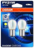 12v bau15s pirn 21w py21w diadem chrome blister 2tk osram