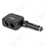 Sigaretisüütaja hargmik 2-auguga 2x USB A 1x USB C 12/24V 100W 180°Amio