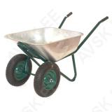 Wheelbarrow for construction, Zn, 2 pneumatic wheels 110L