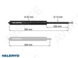 Gaasivedru Arctic L = 560 mm, L kokkusurutud = 320 mm, 800N, Ø22/10 mm, M8