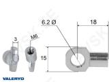 Hingesilm gaasivedrule; L=18; M6, max 300N
