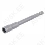 Socket, Hexagon, extra long | for electric drills | 6.3 mm (1/4") Drive | 8 mm
