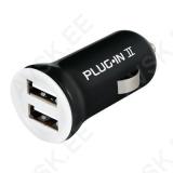 AUTOLAADIJA, 2XUSB, 2500mA, 12/24V