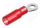 Termokahanev juhtmeotsik avaga/silmusklemm punane ø4.3mm. 0.5-1.5mm² 100tk m+