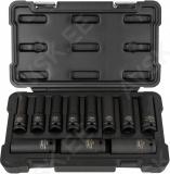 11-os. 1/2" pikad löökpadrunid (12-kant) stardikomplekt 10-24mm plastkarp jbm