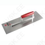 Floor smoother 400 × 130 × 0,71 mm, stainless steel, with aluminium support and wooden handle