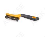 Hand Scratch Brush 110/270 straight steel wire 0,35 T23 plastic body black-and-yellow / 5 rows