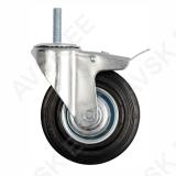 Thr.Stem Dbl Brake Sw.Caster-Black Rub.