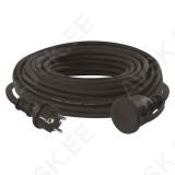 Extension Cord 20 m / 1 socket / black / rubber-neoprene / 250 V / 1.5 mm2
