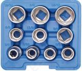 Socket Set, Hexagon | 12.5 mm (1/2") Drive | Inch Sizes | 10 pcs.