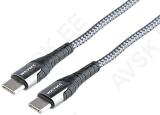 LAADIMISJUHE PÕIMITUD USB-C/USB-C MAX 65W 200CM WAYME