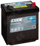 Exide 40ah 350a 187x127x220 -/+