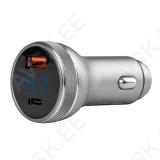 Kiirlaadija voltmeetriga 38W USB+USB-C 12/24V PCH PRO-06