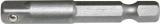 1/4" kuuskant -> 1/4" nelikant adapter padrunitele 50mm pikk triumf