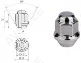 MUTTER M12X1.50/35/21 (KINNINE. P35. CH21) CL8 KIA/HYU OE. KROOMITUD. PLEKKVELJELE