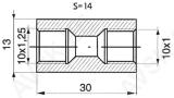 Piduritoru liide M10X1,25-M10X1,0