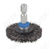 Steel Wire Wheel Brush Ø38x8mm hexagon shank