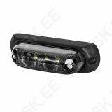 LD377 "GRAPHITE" KÜLJETULI LED VALGE TUMEDA KLAASIGA 12/24V 103X30X36MM
