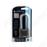 Padlock APECS PD-01 38L, 3 keys, BLISTER