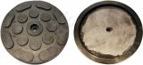 KUMMIPADI MET. PLAADIGA. AUTOTÕSTUKILE ÜMMARGUNE 120/110MM. KÕRGUS 19MM