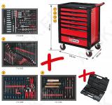 515-os. tööriistakäru tööriistadega racingline 7-sahtliga punane/must ks tools