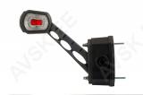 LDCC2713 SARVTULI LED TAGURDUSANDURIGA KÕVER 45° 216MM VASAK 12/24V