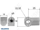 Hingesilm gaasivedrule; L=25; M8