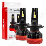 LED esitule pirnid H4 90W X3 Series Canbus AMiO