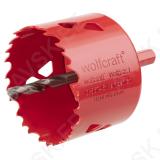 Bi-Metal Hole Saw Ø 65 mm with hexagon adapter and centring drill, cutting depth 40 mm