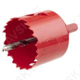 Bi-Metal Hole Saw Ø 54 mm with hexagon adapter and centring drill, cutting depth 40 mm