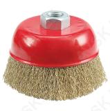 Cup Brush 75mm, Crimped Wire