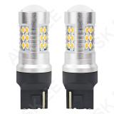 LED CANBUS 3030 24SMD 12V/24V WY21W T20 Oranz