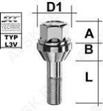 Detsentripolt dp12x1.50/30/17. k-seibiga (p57.5. ch17) koonuse diam max 26mm